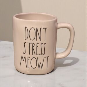 New Rae Dunn Don't Stress Meowt Ceramic Mug